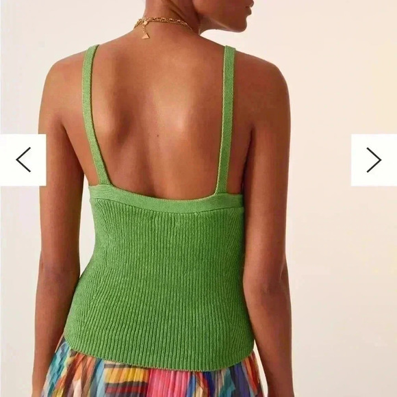 Maeve by Anthropologie “Everyday Maryanne” Bright Green Sweater Tank Top  SIZE M - Picture 3 of 10